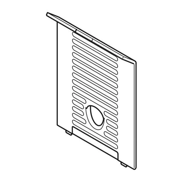 Bagplade i støbejern Lone