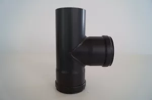 Ø 100 T-stykke m/ sodpotte 2xHUN Ø100 mm