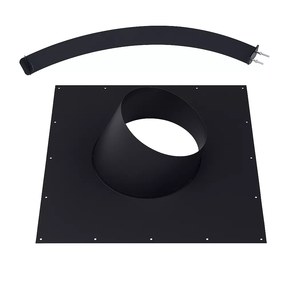 Inddækning til tagpap Ø250 5-32° 